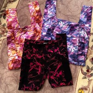 BSP BETTER SPORTS PERFORMANCE WOMENS BUNDLE OF 3 LEGGINGS IN SZ S…FULL LENGTH